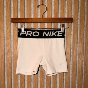 Nike Women's Pro White Bike Shorts